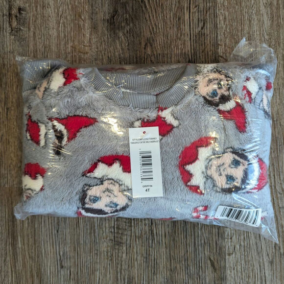 NEW Elf on the Shelf Sherpa Fleece Christmas Pajamas Set 4t - Picture 3 of 4